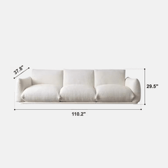 Modern Lambswool Cloud Sectional Sofa With Chaise Dimensions