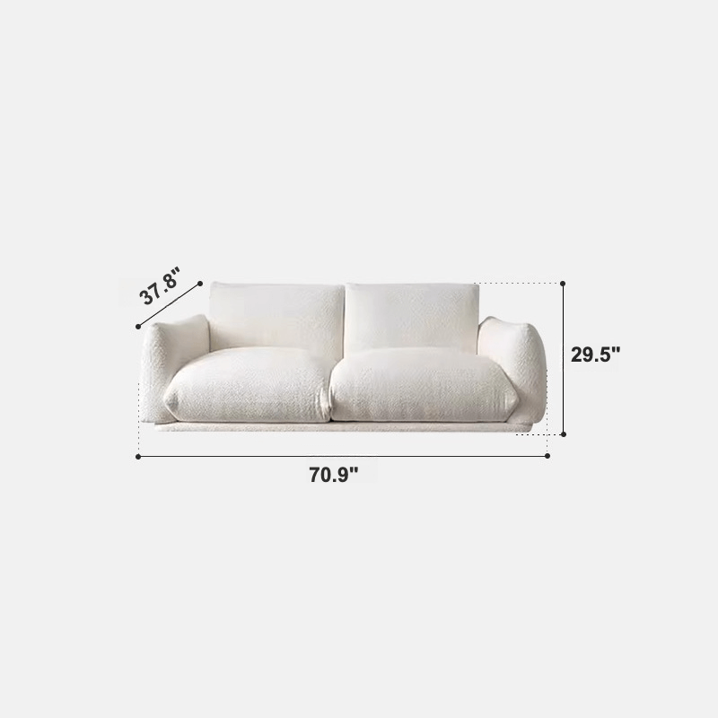 Modern Lambswool Cloud Sectional Sofa With Chaise Dimensions