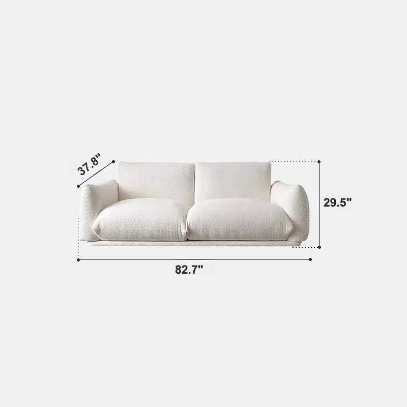 Modern Lambswool Cloud Sectional Sofa With Chaise Dimensions