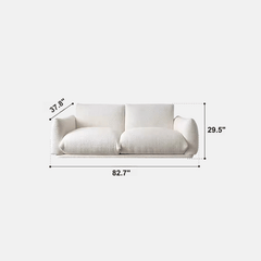 Modern Lambswool Cloud Sectional Sofa With Chaise Dimensions