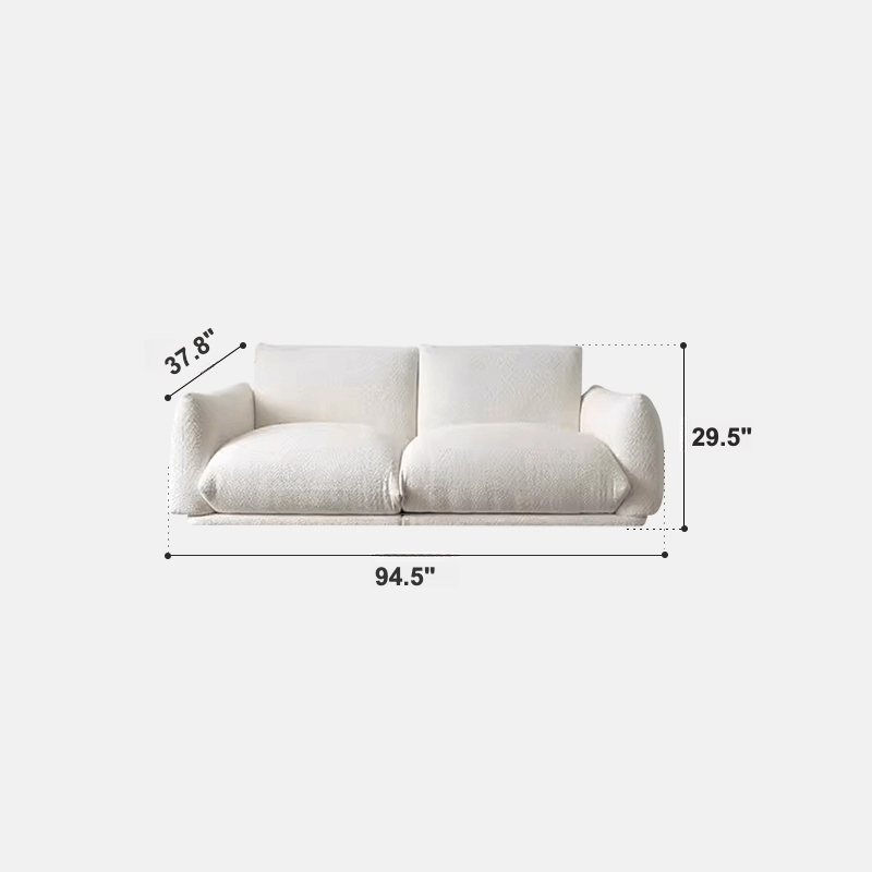Modern Lambswool Cloud Sectional Sofa With Chaise Dimensions