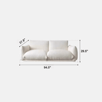 Modern Lambswool Cloud Sectional Sofa With Chaise Dimensions