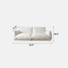 Modern Lambswool Cloud Sectional Sofa With Chaise Dimensions