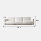 Modern Lambswool Cloud Sectional Sofa With Chaise Dimensions