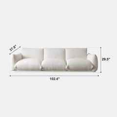 Modern Lambswool Cloud Sectional Sofa With Chaise Dimensions