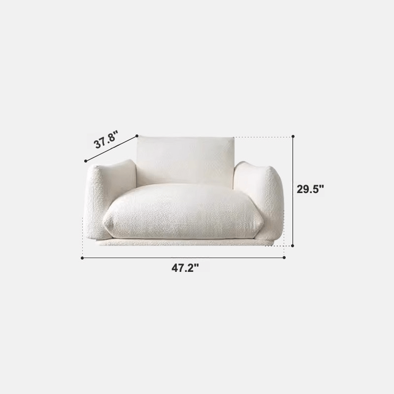 Modern Lambswool Cloud Sectional Sofa With Chaise Dimensions