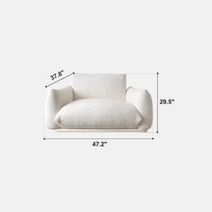 Modern Lambswool Cloud Sectional Sofa With Chaise Dimensions