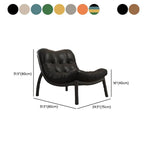 Modern Leather Patchwork Accent Chair with Removable Cushions Dimensions
