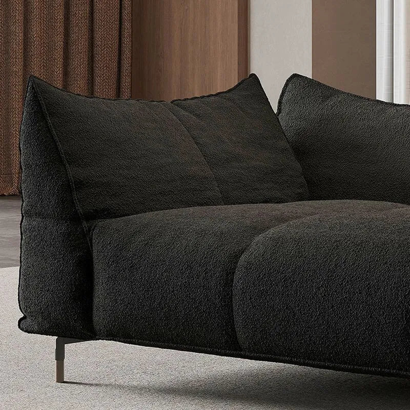 Modern Left-Arm Chaise Lounge with Flannel Upholstery Image secondaire du produit