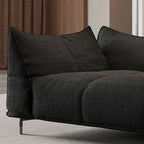 Modern Left-Arm Chaise Lounge with Flannel Upholstery