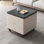Modern Lift-Top Coffee Table with Storage - White-Black