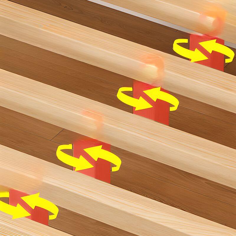 Modern Light Wood Bunk Bed with Ladder, Drawers, and Integrated Shelving