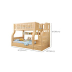 Modern Light Wood Kids Bunk Bed with Ladder, Guardrails & Mattress Dimensions