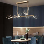 Modern Linear Resin Antler Ceiling Light with Integrated LED
