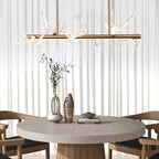 Modern Linear Resin Antler Ceiling Light with Integrated LED