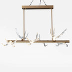 Modern Linear Resin Antler Ceiling Light with Integrated LED