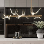 Modern Linear Resin Antler Ceiling Light with Integrated LED