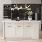 Modern Linear Resin Antler Ceiling Light with Integrated LED