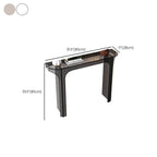 Modern Lucite Demilune Console Table with Twin Pedestal Base Dimensions