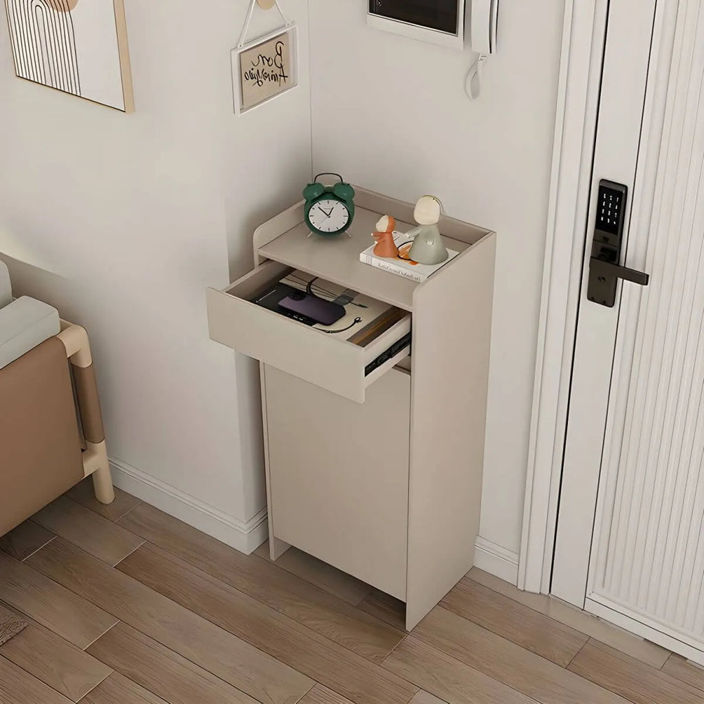 Modern Manufactured Wood Shoe Storage Cabinet with Adjustable Shelves