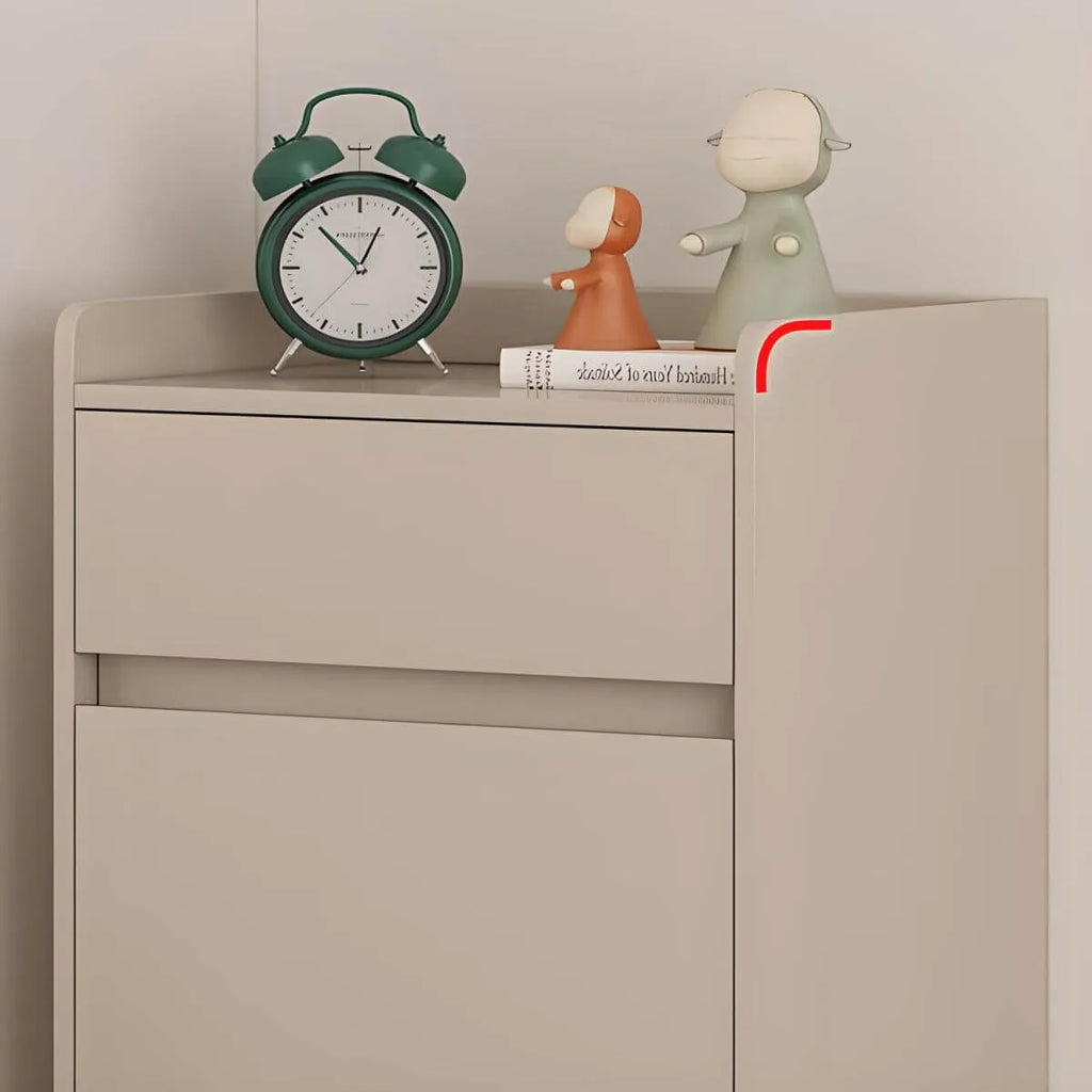 Modern Manufactured Wood Shoe Storage Cabinet with Adjustable Shelves
