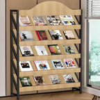 Modern Metal and Wood Etagere Shelf in Multiple Finishes