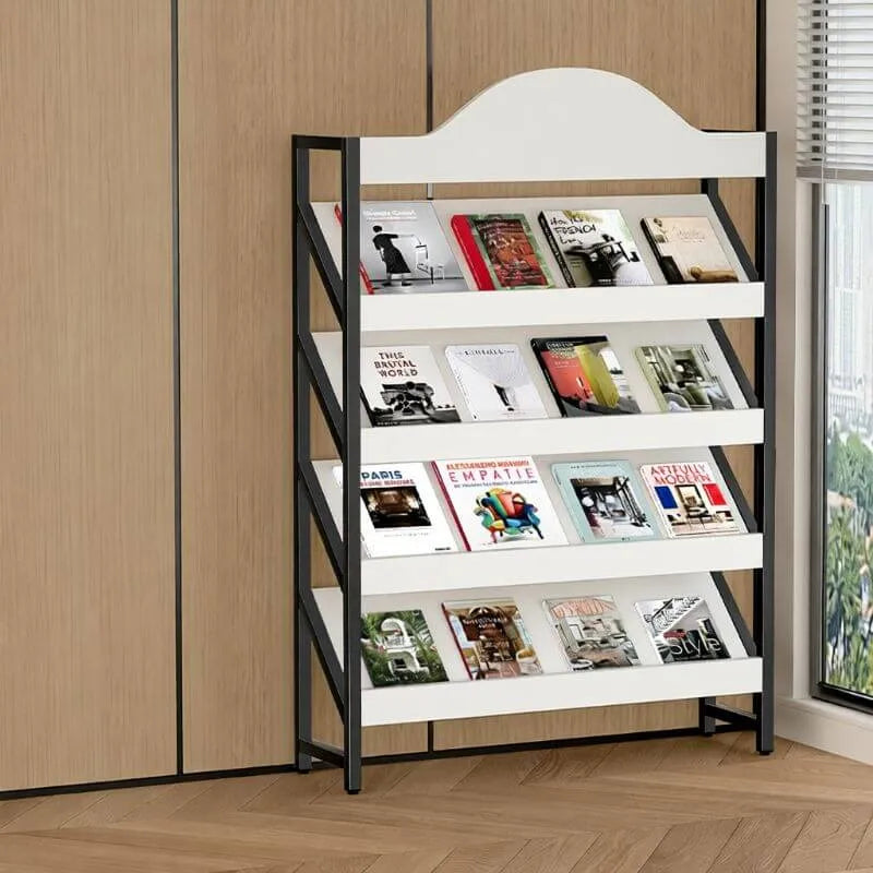 Modern Metal and Wood Etagere Shelf in Multiple Finishes