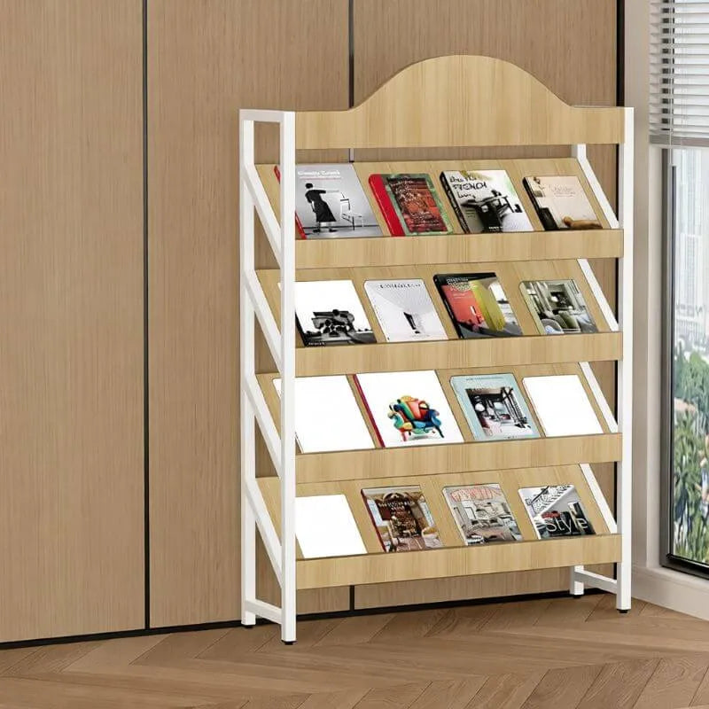 Modern Metal and Wood Etagere Shelf in Multiple Finishes