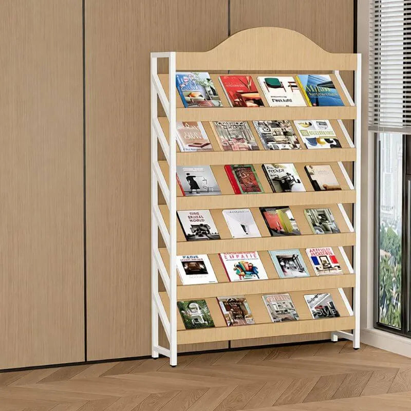 Modern Metal and Wood Etagere Shelf in Multiple Finishes