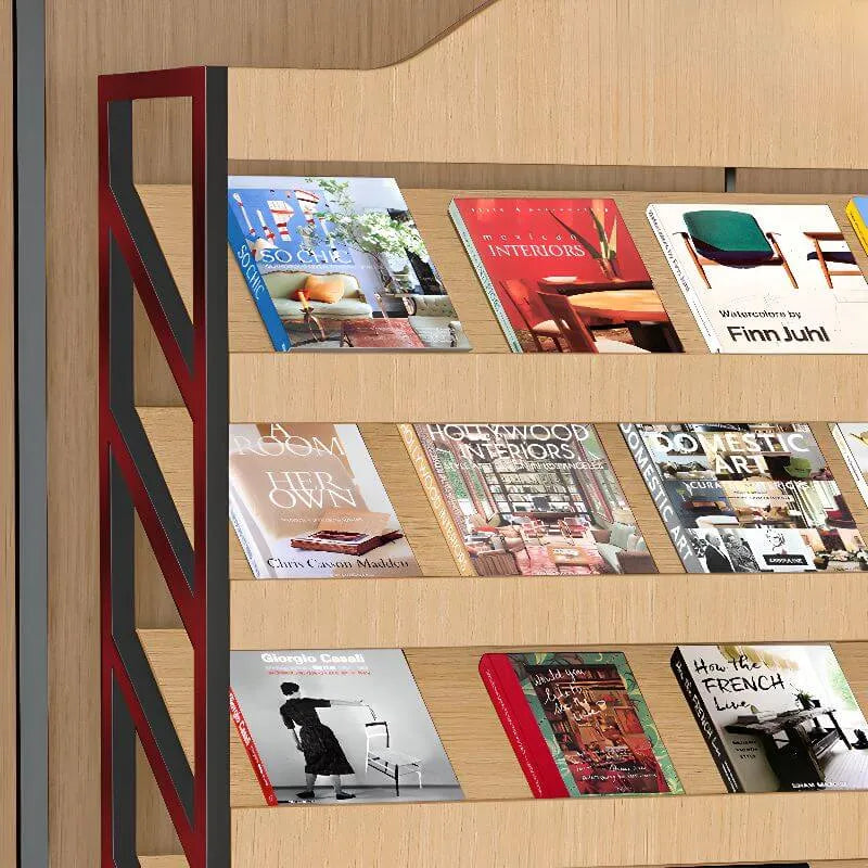 Modern Metal and Wood Etagere Shelf in Multiple Finishes