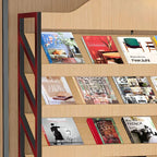 Modern Metal and Wood Etagere Shelf in Multiple Finishes