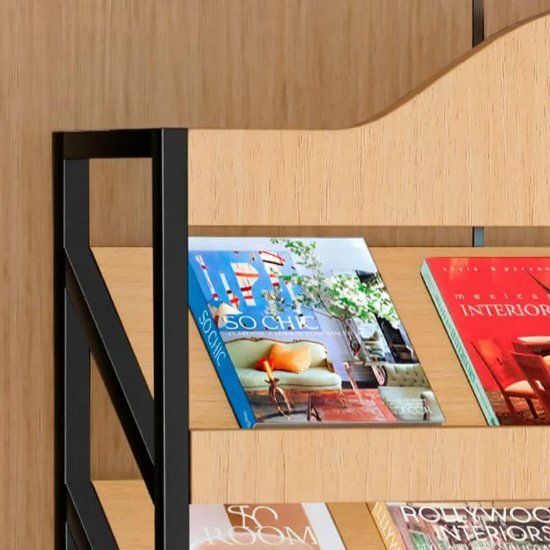 Modern Metal and Wood Etagere Shelf in Multiple Finishes