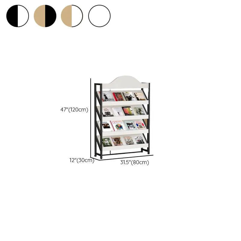 Modern Metal and Wood Etagere Shelf in Multiple Finishes Dimensions