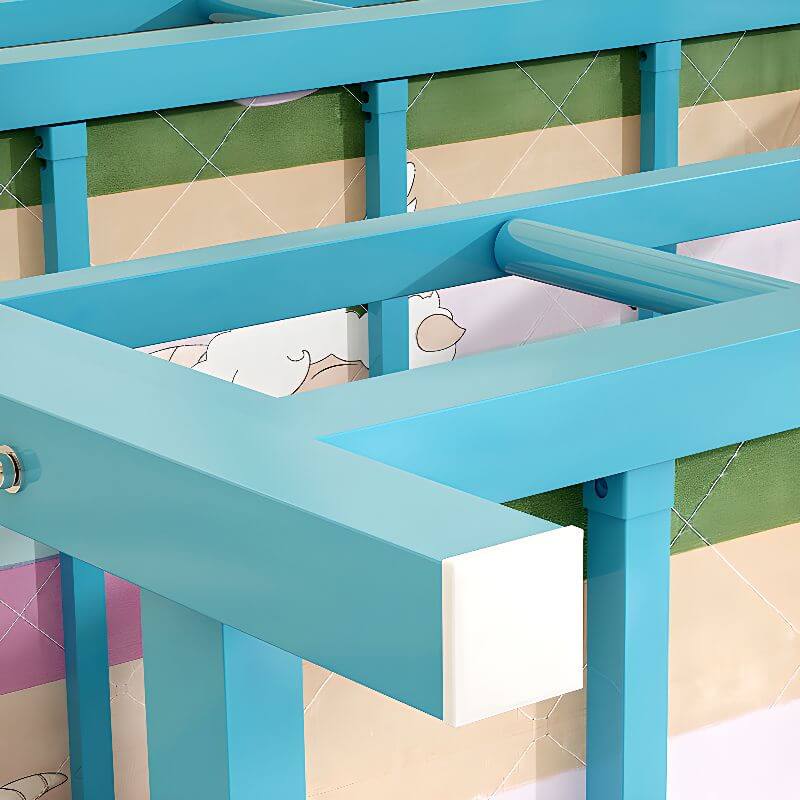 Modern Metal Bunk Bed for Kids – Gender-Neutral, Safety-Focused Design