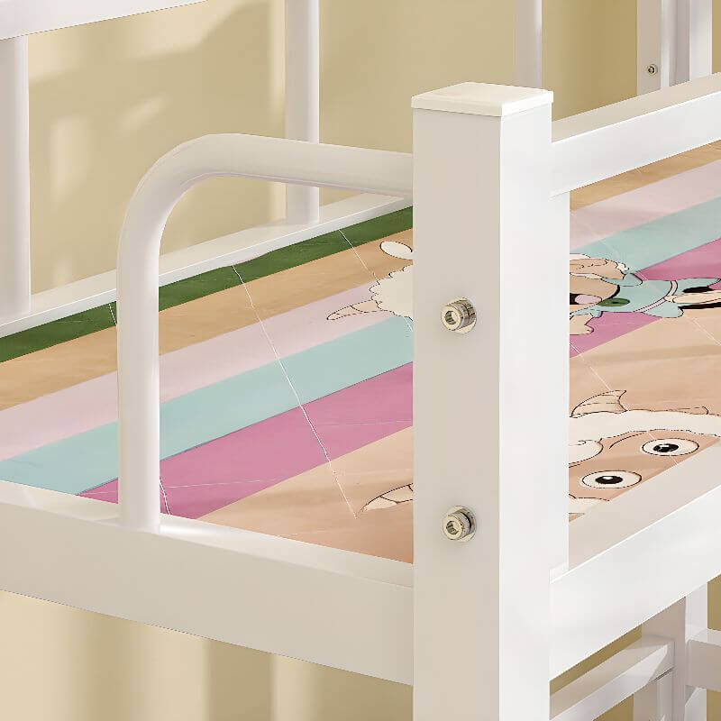 Modern Metal Bunk Bed for Kids – Gender-Neutral, Safety-Focused Design