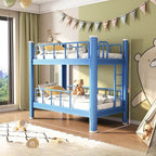 Modern Metal Bunk Bed in Blue for Kids' Bedrooms