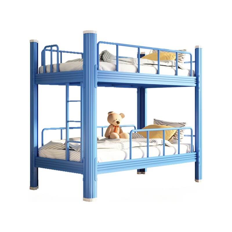 Modern Metal Bunk Bed in Blue for Kids' Bedrooms