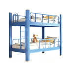 Modern Metal Bunk Bed in Blue for Kids' Bedrooms