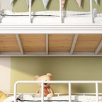 Modern Metal Bunk Bed in Blue for Kids' Bedrooms