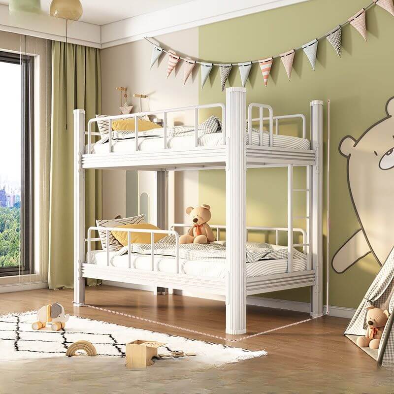 Modern Metal Bunk Bed in Blue for Kids' Bedrooms