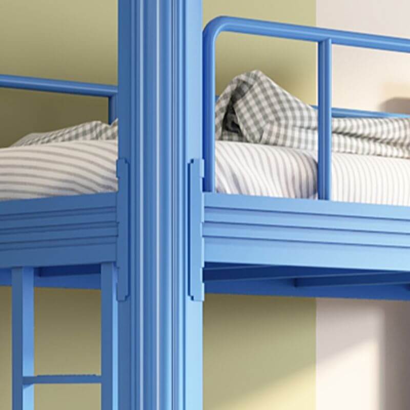 Modern Metal Bunk Bed in Blue for Kids' Bedrooms