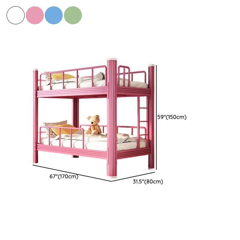 Modern Metal Bunk Bed in Blue for Kids' Bedrooms Dimensions