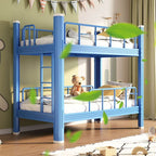 Modern Metal Bunk Bed in Blue for Kids' Bedrooms Main Product Image