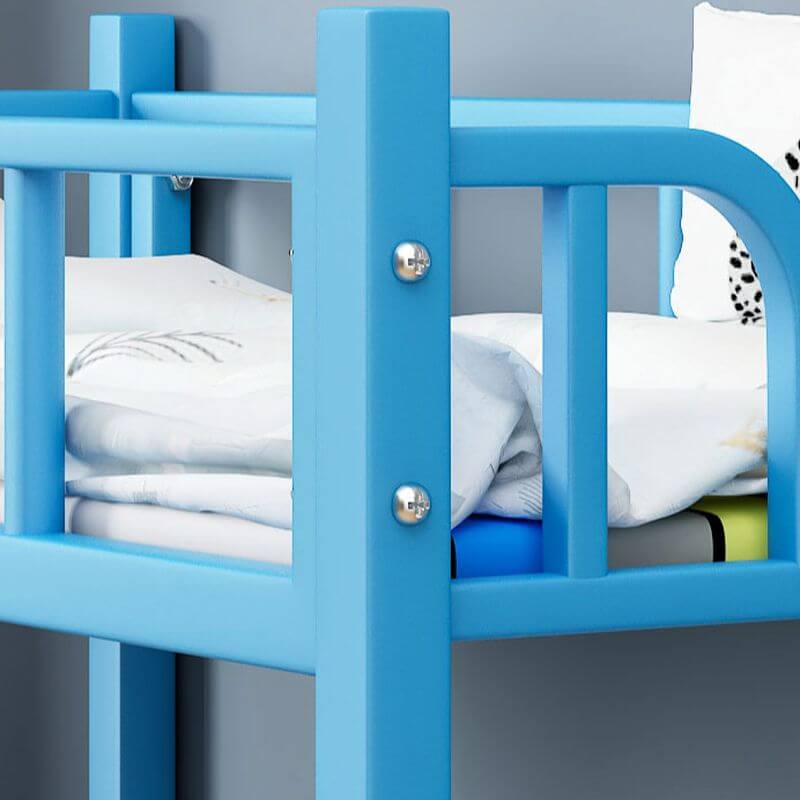 Modern Metal Bunk Bed in Multiple Colors for Kids' Bedrooms