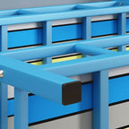 Modern Metal Bunk Bed in Multiple Colors for Kids' Bedrooms