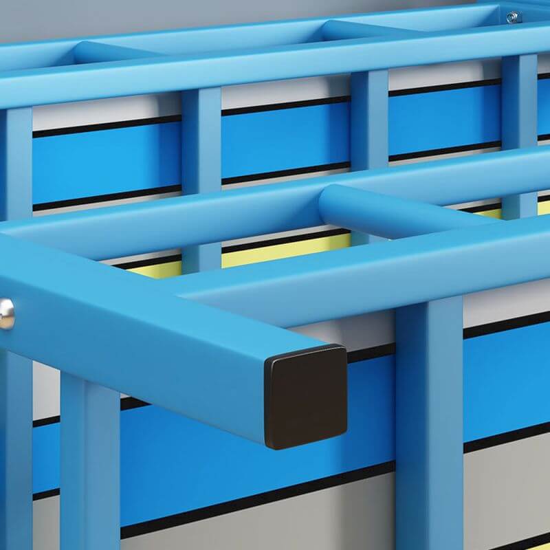 Modern Metal Bunk Bed in Multiple Colors for Kids' Bedrooms