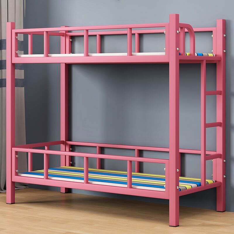 Modern Metal Bunk Bed in Multiple Colors for Kids' Bedrooms