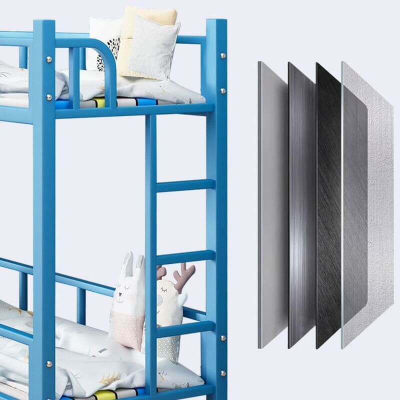 Modern Metal Bunk Bed in Multiple Colors for Kids' Bedrooms