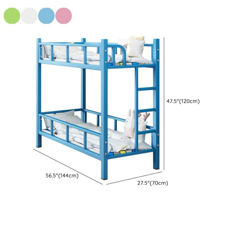 Modern Metal Bunk Bed in Multiple Colors for Kids' Bedrooms Dimensions