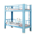 Modern Metal Bunk Bed Set for Kids – Twin Panel Design with Safety Guardrails